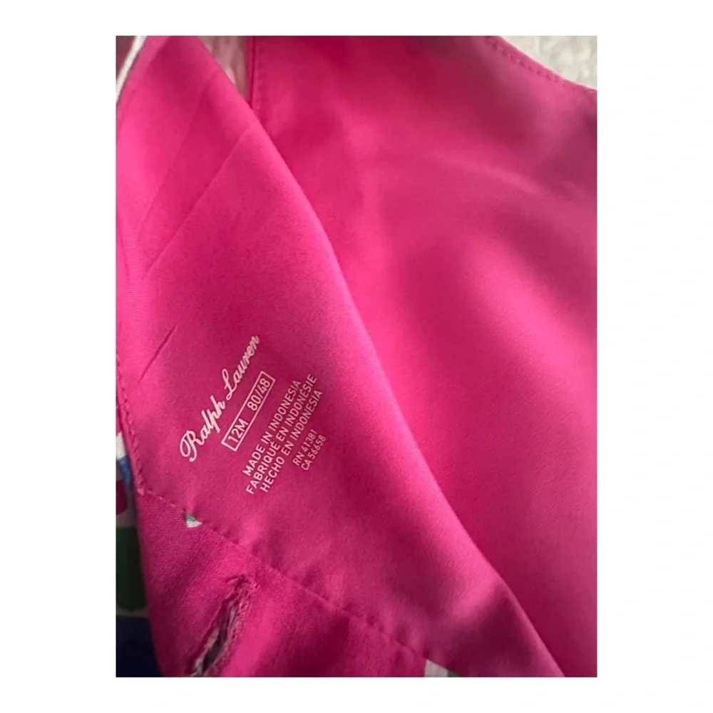 Ralph Lauren Polo Dress Size 12M baby Girl's Floral Spring Summer  Sleeveless